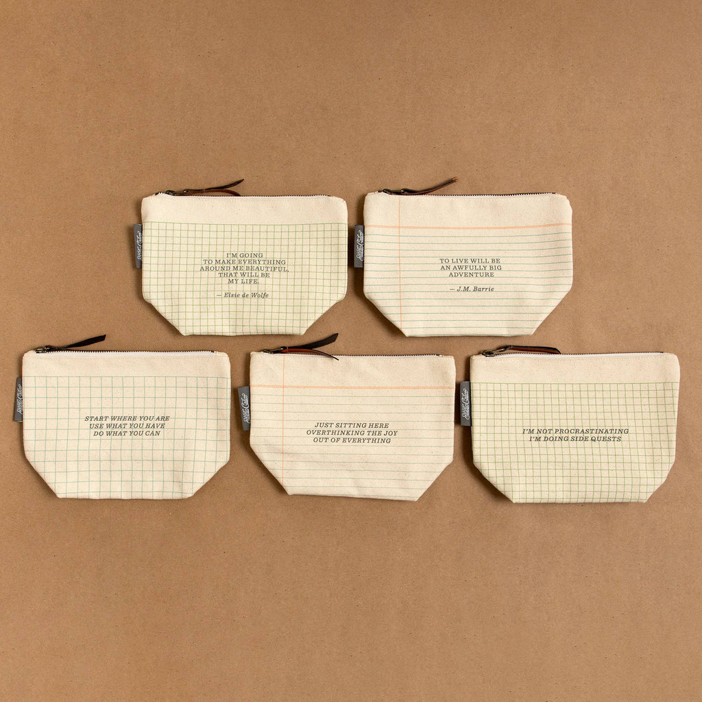 Side Quests Procrastinator Zippered Canvas Pouch