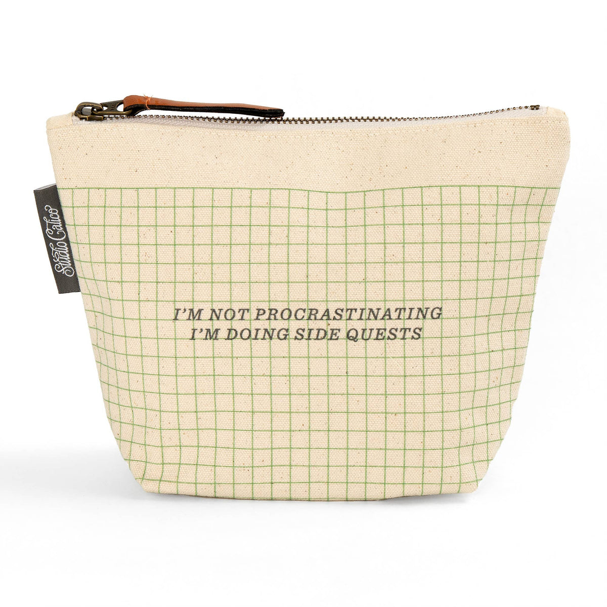 Side Quests Procrastinator Zippered Canvas Pouch