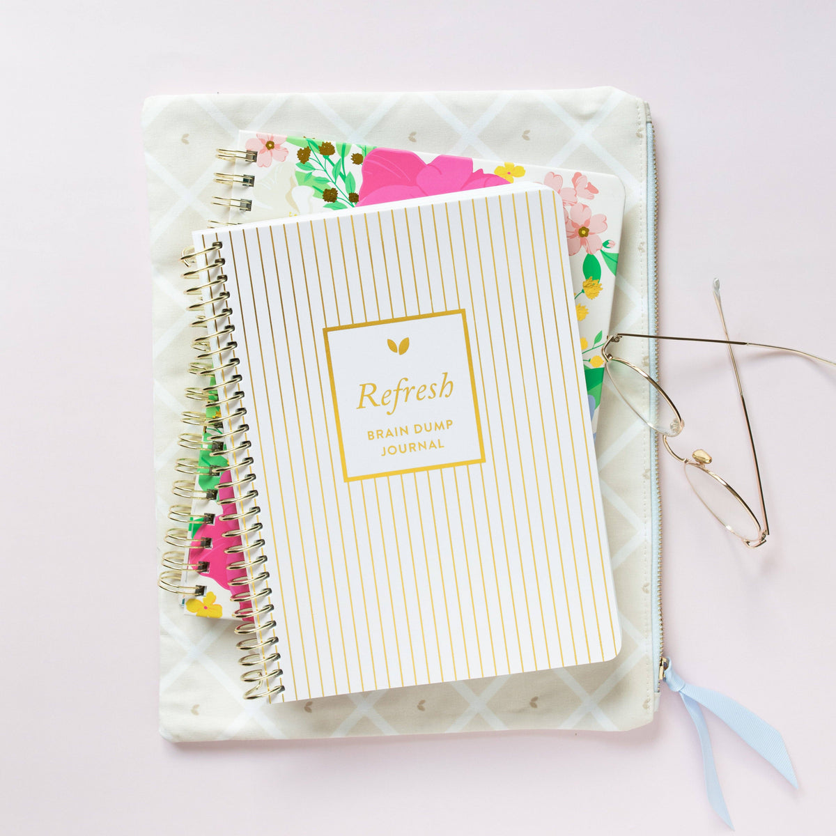 Refresh Brain Dump Journal | Gold Stripes