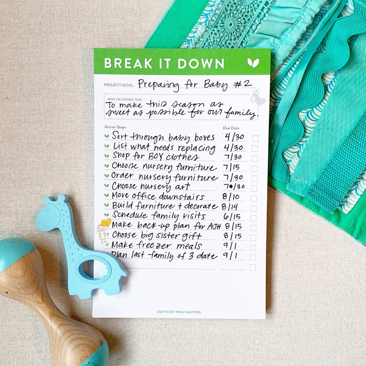 Break It Down Notepad