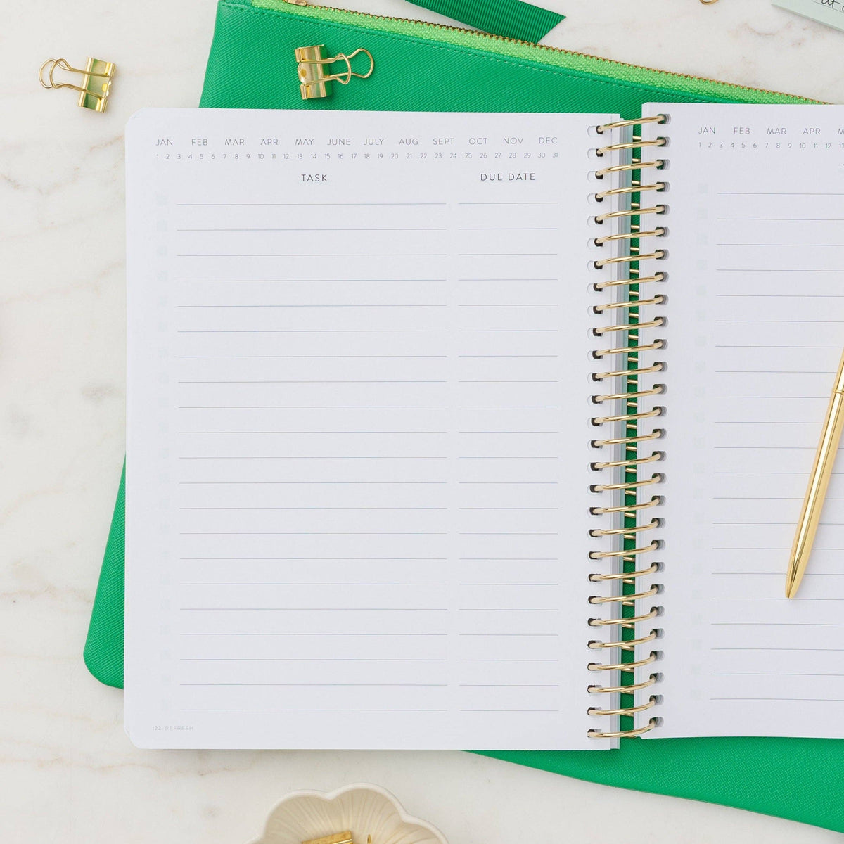 Refresh Brain Dump Journal | Gold Stripes
