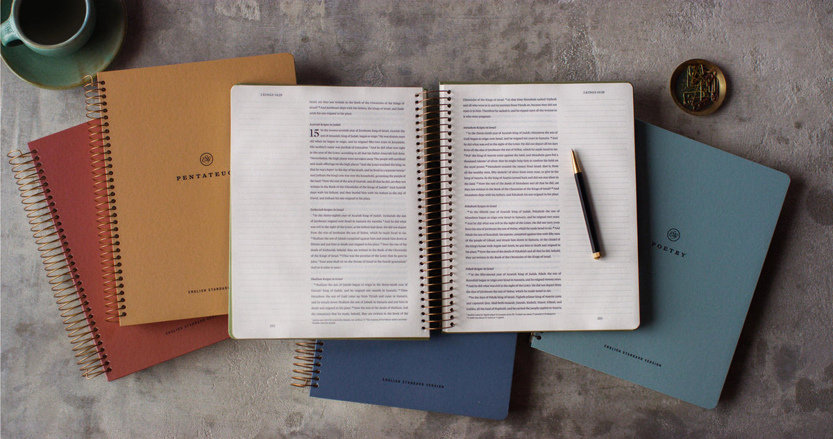 Esv Spiral-Bound Journaling Bible Five-Volume Set, Hardcover
